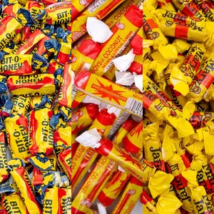 Rich & Richers 1.5lb Vintage Chewy Candy Mix Bit-O-Honey Long Boys Coconut & Mary Jane Retro Nostalgic Bulk Sweets Peanut Honey Caramel Treats Snack Bonbon