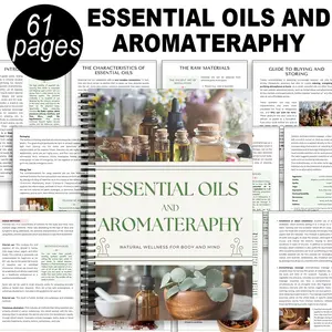 Essential Oil Therapy Reference Guide, 61-Page Aromatherapy Manual, Natural Therapies & Herbal Techniques, Home Wellness Essential Resource