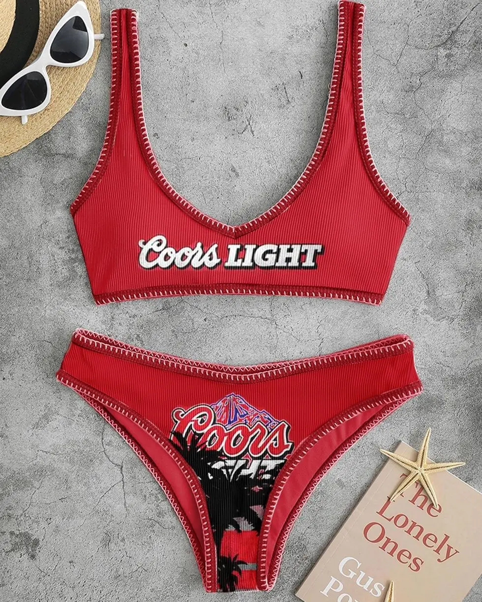 Coors Light Casual Printed Bikini Set NN9