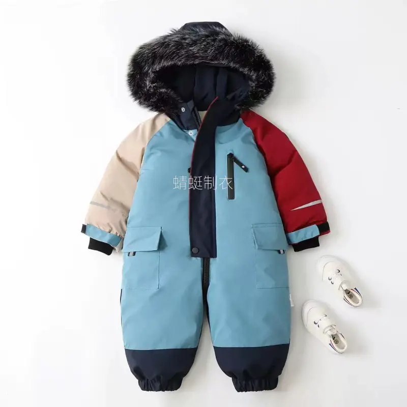 New2025 Winter New Baby Ski Romper ❄️             Thickened Warm + Water-Resistant |             Full-Zip Hooded + Elastic Cuffs |             0-3 Yrs