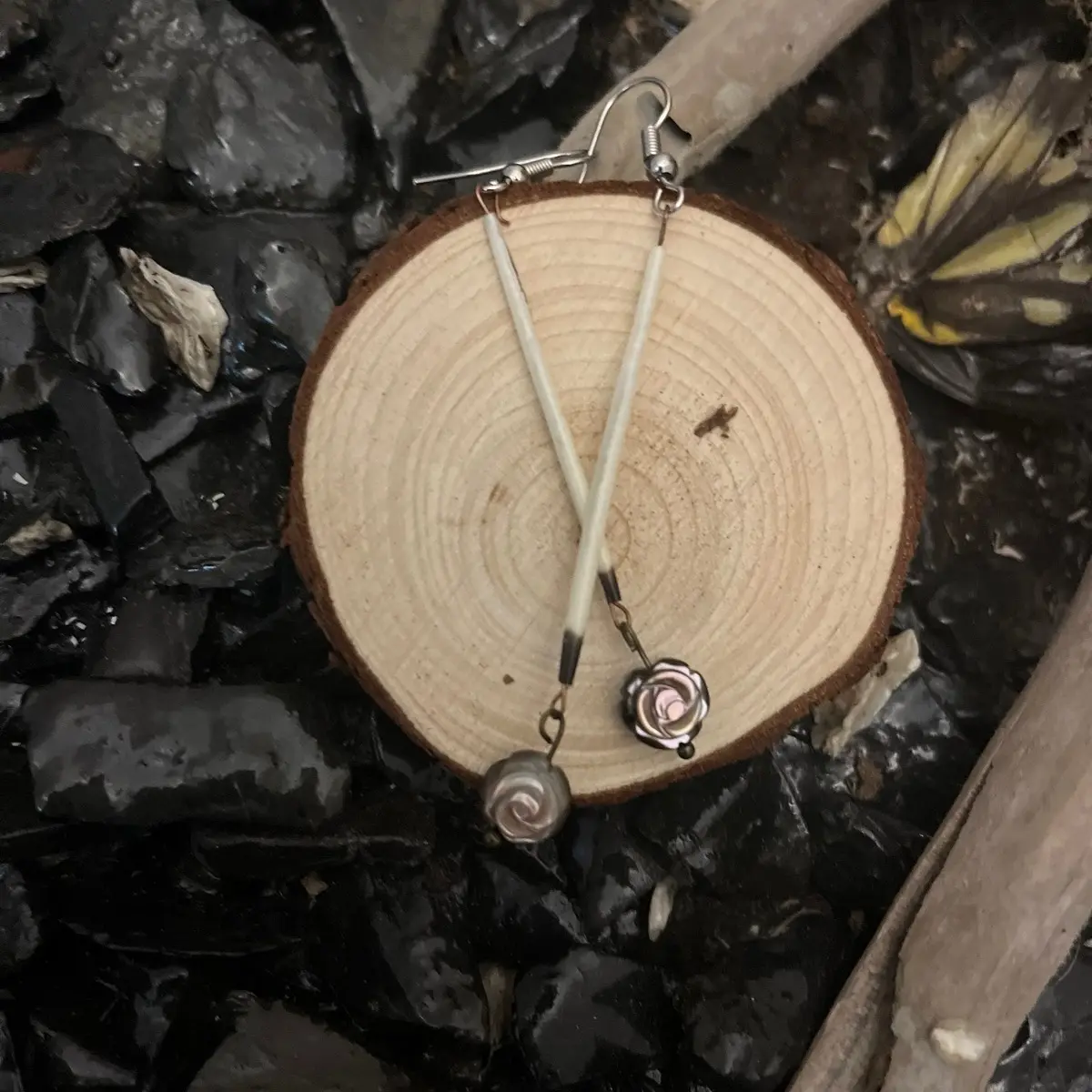 Alaskan Porcupine quill earrings