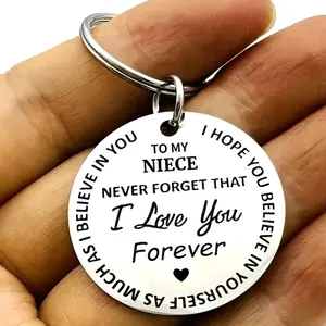to my Niece never forget i love you Keychain