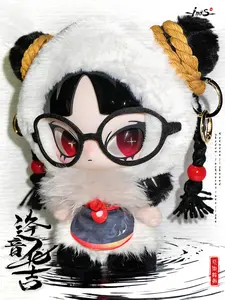 INNS-LUCKY OMEN OF INN Fur toy, Cute Lucky Girl Figurine With Spirit Companions,With hanging loop, bag-hangable