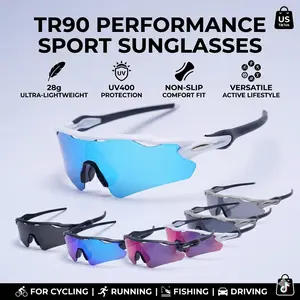 Multi-scene Sports Sunglasses, Dustproof Outdoor Glasses & Clear Vision Shades, Unbreakable Anti Glare UV Shield Eyewear, Sport Travel Accessories for Men Women for Cycling, Mountaineering, Driving, Leisure Sports & All Outside Activities