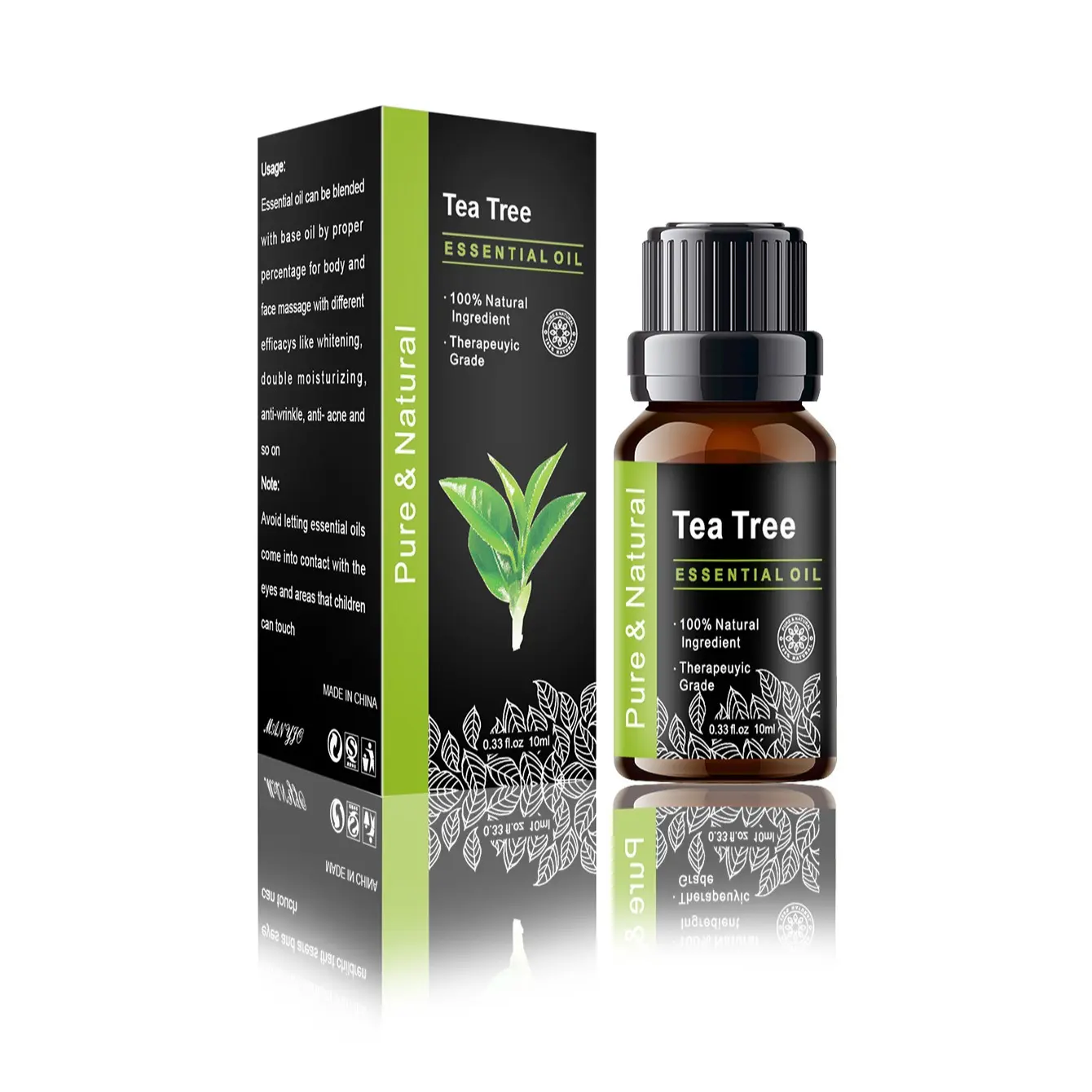 10ML Tea Tree Essential Oil (25% Concentration), 12 Floral & Fruit Scents, Multi-Use for Diffusers, Humidifiers, DIY Candles, Long-Lasting Fragrance