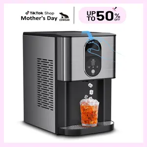 COWSAR Nugget Ice Maker Dispenser, Self Dispensing Pellet Ice Maker, 44lbs/24H, 15mins Quick Ice Make, 3.3lbs Ice Storage, Ice Full Indicator, Self-Cleaning, Home, Kitchen, Bar, Party
