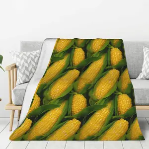 Corn ear blanket gift, vegetable yellow cover blanket
