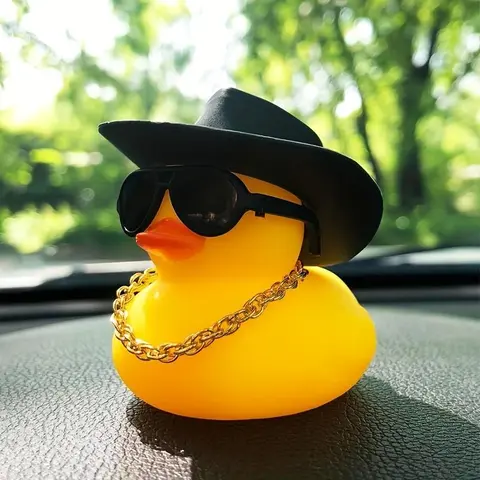 Cool Duck with Cowboy Hat Design Car Interior Decoration, Car Dashboard Decoration, Cute Car Accessories for Women & Men, Car Accessories