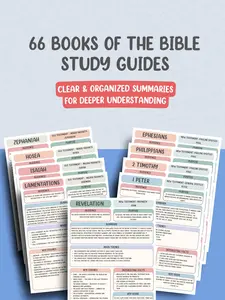 66 Books of the Bible Study Guides: Clear & Organized Summaries for Deeper Understanding