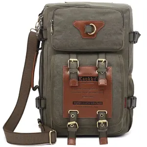 KAUKKO Reto Canvas Backpack Handbag Shoulder Bag Multi-purpose Outdoor Travel Men Backpack