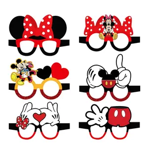 Mickey & Minnie Glasses Party Perfection Set of 12 Fun Designs for Any Celebration Featuring Classic Mickey and Minnie Characters
