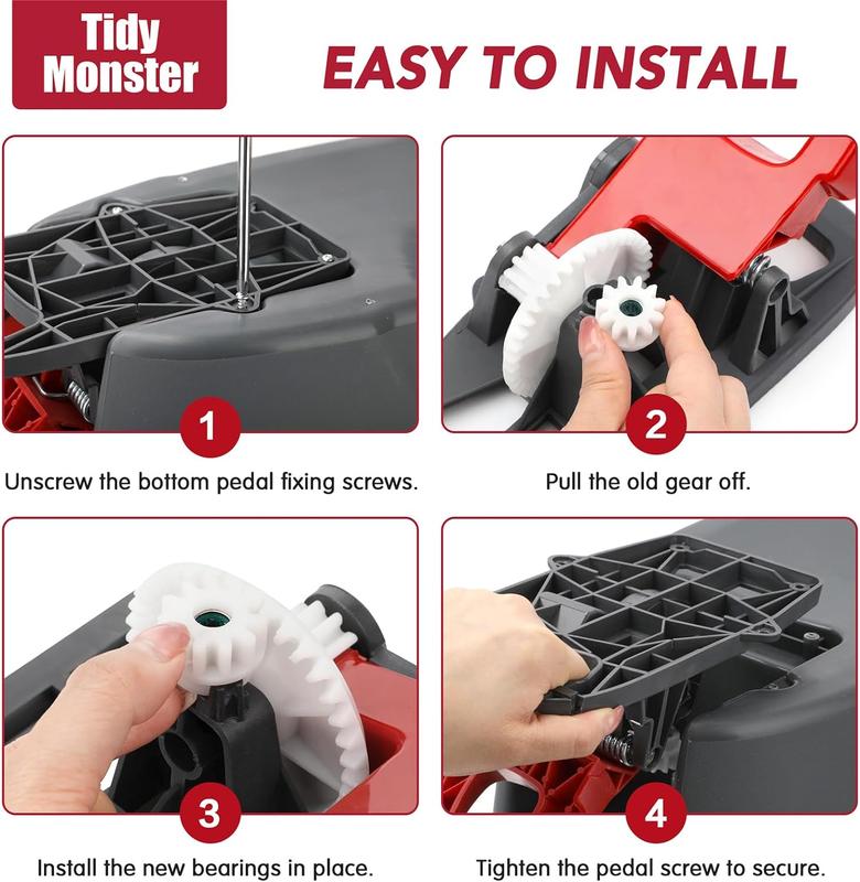 Pedal Bearing Replacement for O-Cedar EasyWring Bucket System Repair Step Pedals Problems Clutch Gear Sprockets for 90% Spin Mop Bucket “Outdoorfun”