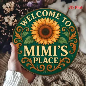 Welcome Sign Metal Plate, Front Door Porch Living Room Bedroom Decor, Rustic Outdoor & Indoor Home Decoration, 2D Flat Print, 1pc