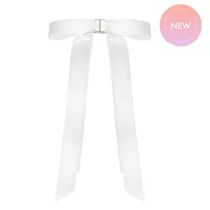 DAFNI KLIX - THE BOW - Pearl White - Bow with Strong Magnetic Hold No Slipping - Magnetic Hairclips - Endless Iconic Hairstyles - Patent Pending Secure & Stylish Updo