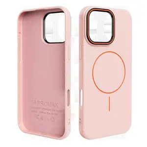 Matte Leather-Textured Slim-Ring Magnetic TPU Phone Case - Waterproof High-End Stylish Protective Cover for iPhone 17 Pro Max, 16, 15, 14, 13, 12, 11 (Father's Day Gift Idea)