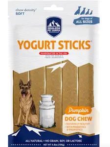 Himalayan Dog Dental Chew Yogurt Sticks with Pumpkin, 5-Count Pet Treat