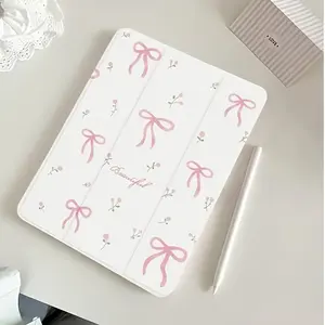 Flower Bowknot Flip Stand Pen Slot Shockproof Tablet Case for iPad Air 4th 5th 7th 8th 9th 5th 6th Air 1 2 3rd Pro 10th Generation 10.9 10.2 9.7 10.5 11 Inch