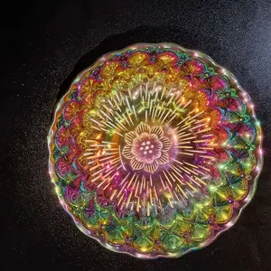 Iridescent Starburst Lotus Glow-in-the-Dark Artisan Porcelain Teacup