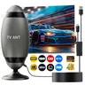 2026 New Digital Indoor HD TV Antenna - 360° Signal Reception, Extended Reception Range, Signal Boost, Strong Magnetic Base, Smart TVs Compatible, HDMI/USB-C Support, Easy Installation, Full HD Local Channels Access, No Subscription Fee