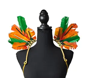 Carnival Citrus Small Feather Collar Wings