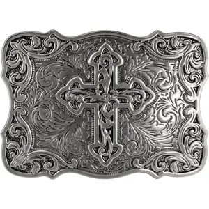 Vintage Celtic Pattern Cross Belt Buckle For Men Women