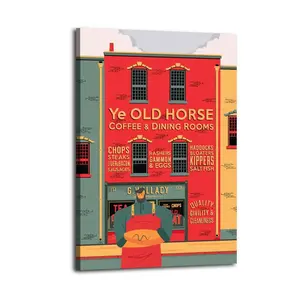 Vintage Poster Fuller Street London Illustration Poster Decorative Painting Canvas Wall Art Picture Print Modern Family Bedroom Decor