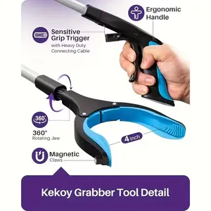 Multi-purpose long handle heavy duty trash grabber tool, essential for home and garden organization, lightweight and stable, makes daily cleaning easier