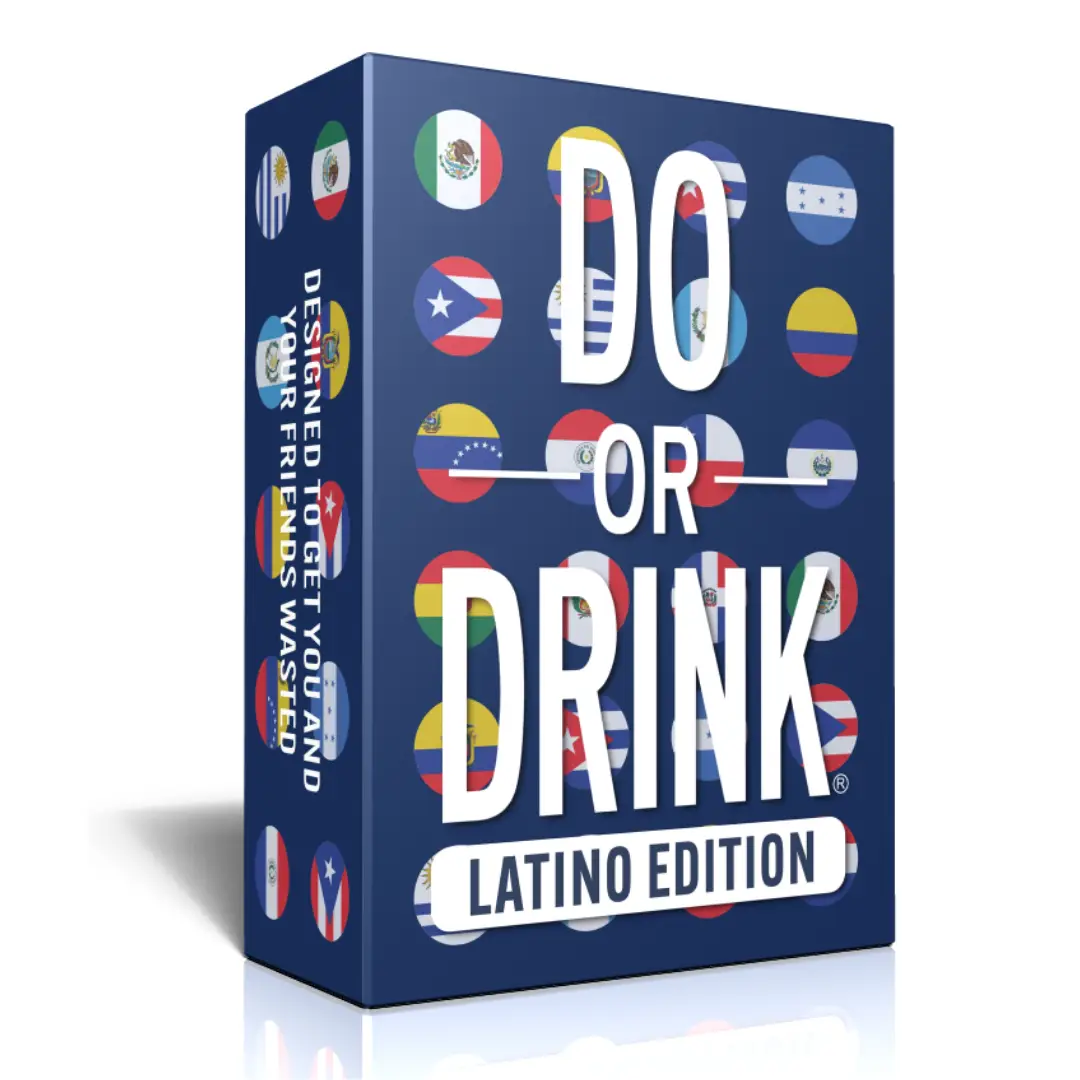 Latino Edition by Do Or Drink Card Game with Hilarious Challenges and Confessions for Parties and Pregames