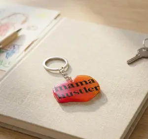 Mama Hustler Acrylic Keychain, Cute Bowknot Keepsake, Fashion Accessory Mini Gifts for Moms