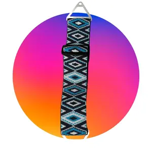 Bohemian Brand Pancake Elastic Band Replacement with Metal Side Clip in Blue Diamond Pattern for Most Pancakes Comfortable Fit