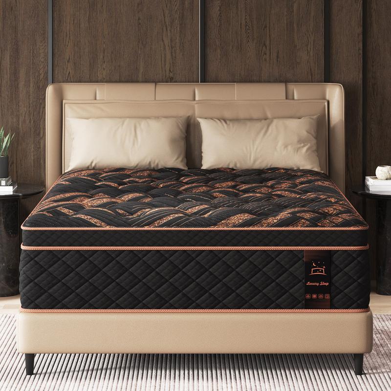 12/14Inch Mattress Twin Full Queen King Bed Size Memory Foam - Ergonomic Design Medium Firm Hybrid Mattress, Luxurious Comfort With Pocket Springs Gel Memory Foam