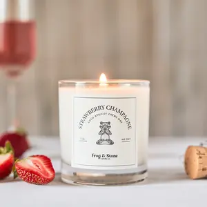 Strawberry Champagne Candle Decor