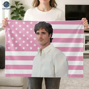 Jacob Elordi Pink Flag Tapestry, Hot Guy Aesthetic Tapestry, Elordi Tapestry Bedroom Decor for Teen Girls