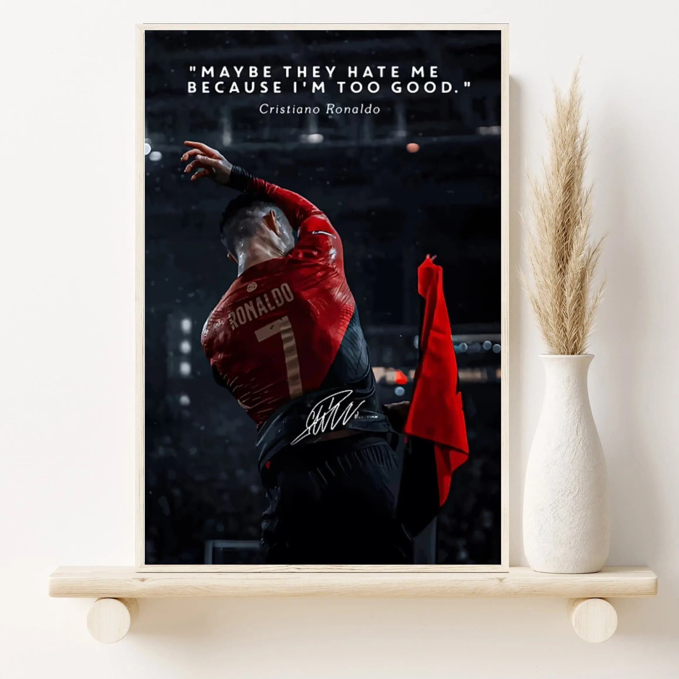 Cristiano Ronaldo Quote Portrait Poster, Gift For Fans ( Unframed - Print Only )