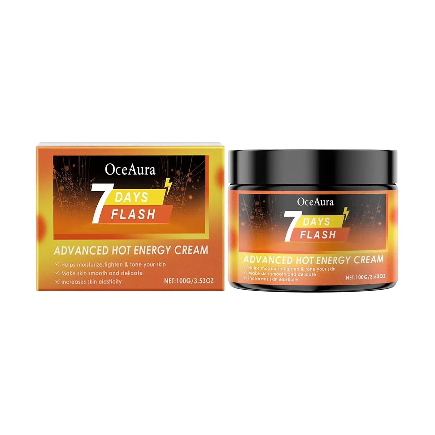 7 Days Flash Cream - Advanced Hot Sweat Cream, 7 Day Flash Advanced Hot Sweat Cream, Moisturize, Tighten & Mone Skin, Increases Skin Elasticity, Body Care Lotions(1PC)