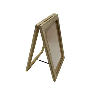 FixtureDisplays® 8.3x11.7" Coutertop Sign A Frame Wood Picture Frame for Small Business Rustic Colored 21144-1