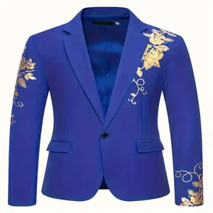 Foreign Trade Men's Hot Stamping Business Suit Jacket tuxedo baggy  prom custom  suit