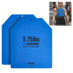 VEVOR Weight Vest Plates, 5.75 LB Pairs, Premium Steel Weighted plates, Contoured Ergonomic Fit - WODs, Additional Weight for Weight Vests, for Strength Training, Running, Fitness, Heavy Workouts