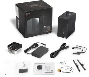 ASRock DESKMINI X600W/ USB4 Black Barebone mini PC System