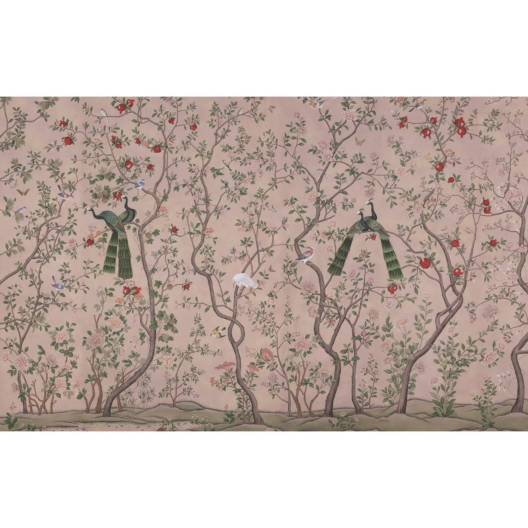 St Laurent — Colourway SC-111 on pink painted Xuan paper with antiquing