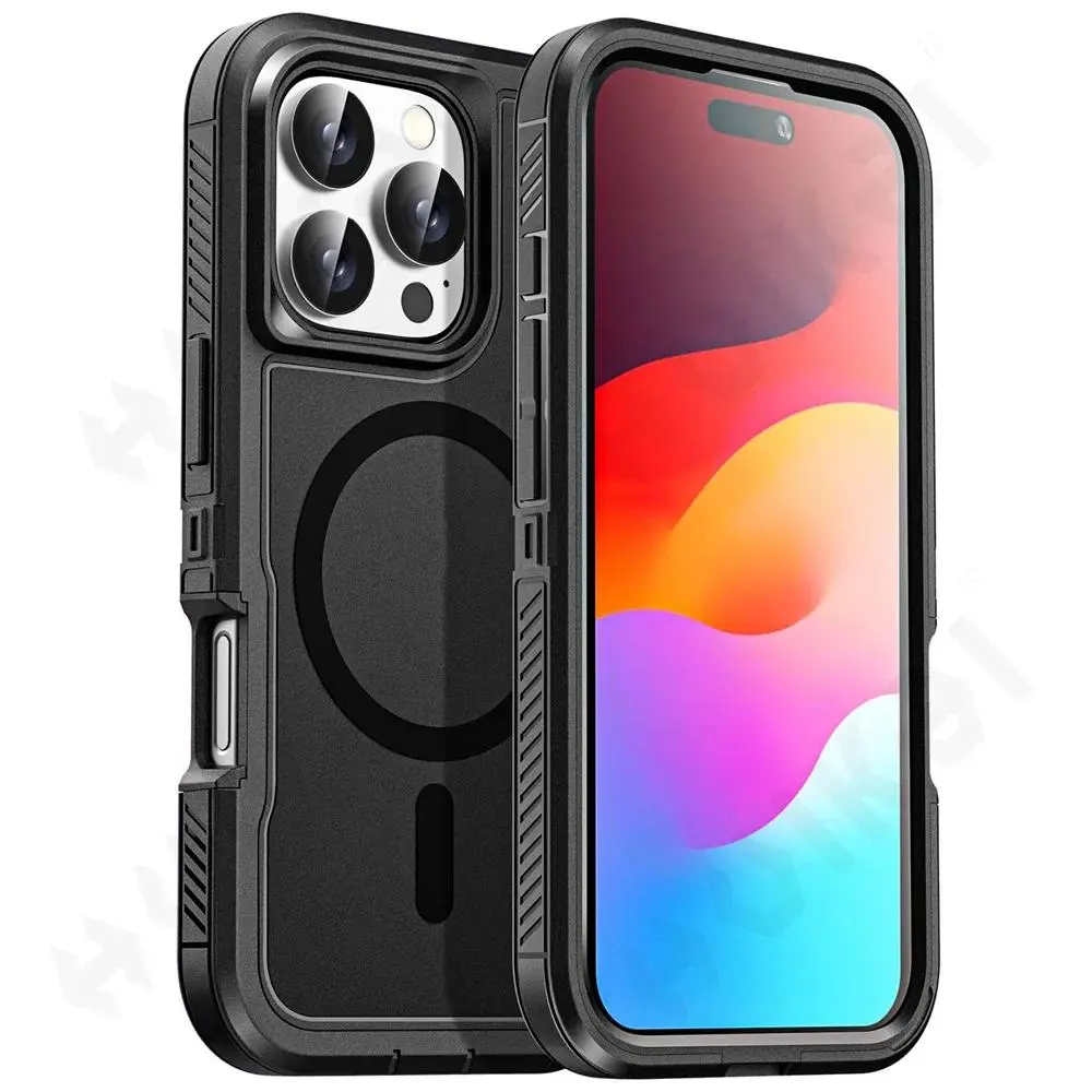 HAY Heavy Duty Military Test Shockproof Anti-Drop Rugged Protective Case with Kickstand for iPhone Series (17,16,15,14,13,12,11,Pro,XR,Max,Plus) - Multi-Model Mobile Phone Accessories