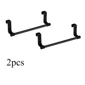 2pcs  Kitchen Towel Rack, Cabinet Door Towel Holder, Durable Towel Hook for Cabinets, Space-Saving Towel Organizer for Home Use