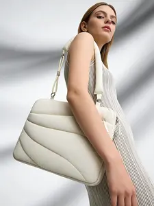 Style Simple Bubble Texture Bow Embroidery Notebook Case, 13-14 15-15.6 Inch Laptop Sleeve, Quilted Laptop Bag, Lightweight Inner Bag, Student Commute, Quilted Laptop Backpack