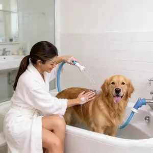 Pet rinse pipe No-Install Tub Faucet Sprayer – 5 ft. Shower HoseTub Spout Attachment , Hair Washing, Baby Bath, Pet Care