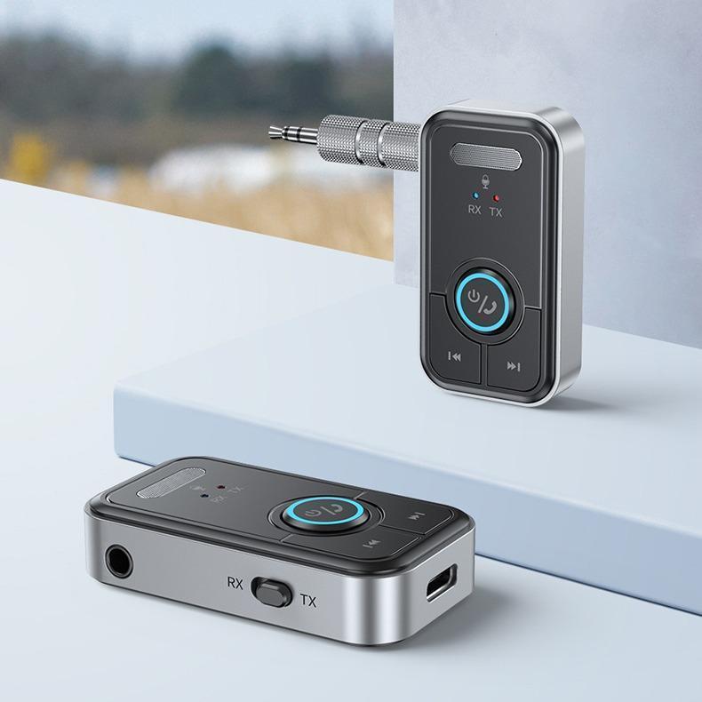 Bluetooth 5.3 Audio Adapter for Car , aux bluetooth，Music Streaming,Wireless Audio Receiver for Hands-Free Calling & Compact Fast Charging Long Standby