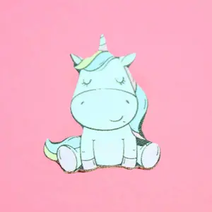 Kickstix Unicorn 1ct .5oz Vegan Leather Decorative Stickers for Footwear, Apparel, Accessories