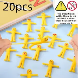 20pcs Stress Relief Toys, Figurines Fidgets, Mini Pull Stretch Figures, Fun Expressions, Kids Gifts, Christmas Classroom Rewards, Party Favors