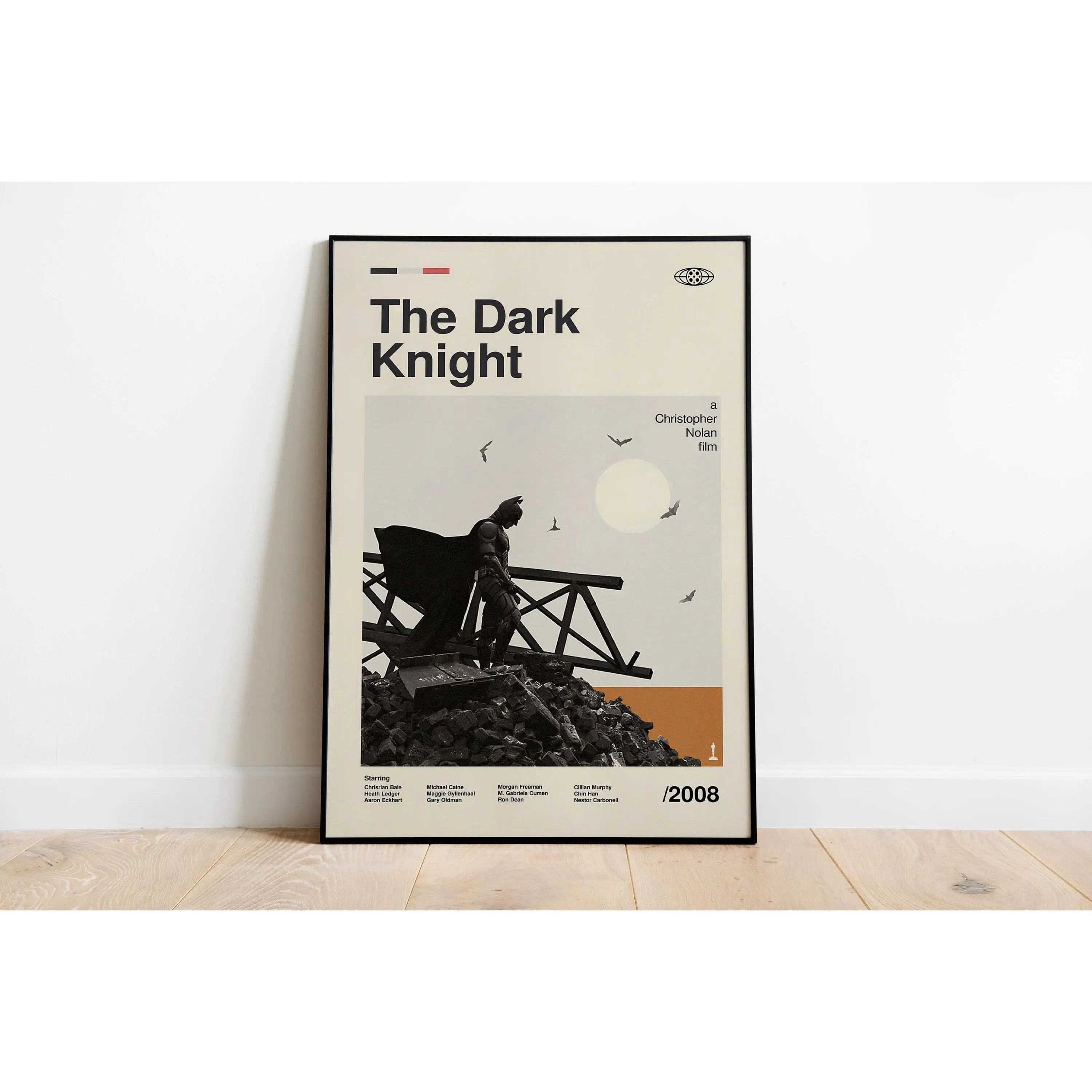 (No Frame) The Dark Knight Digital Poster, The Dark Knight Print, Retro Poster, Minimalist Art, Vintage Poster, Movie Poster
