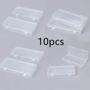 10PCS Transparent Storage Box, 6 Inch Plastic Clear Organizer Storage Box Container, Bead Box Organizer, Craft Storage Box for Beads,Crafts, Jewelry, Fishing Tackle Crafts Accessories