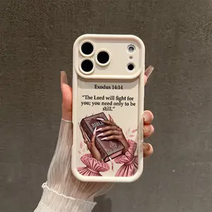 Black girl Grateful Reflections Bible Psalm Pattern Phone Case, Soft Silicone, Fully Protected and Shockproof For iPhone 17 16 15 Pro Max 14 13 12 11 X Plus/Air/Pro Max/Pro Cover